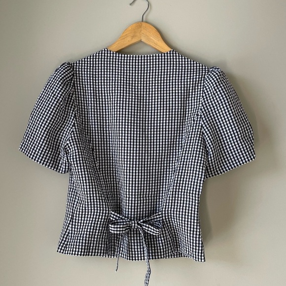 NEW Reformation Mika Two Piece Skirt Set Black White Check Gingham | US 2 UK 6 - Picture 8 of 14